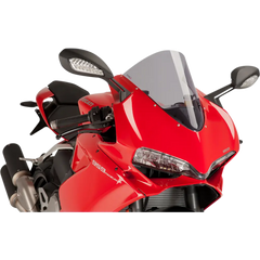 PUIG HI-TECH PARTS Race Windscreen - 14-1/2" - Smoke - Panigale 7621H
