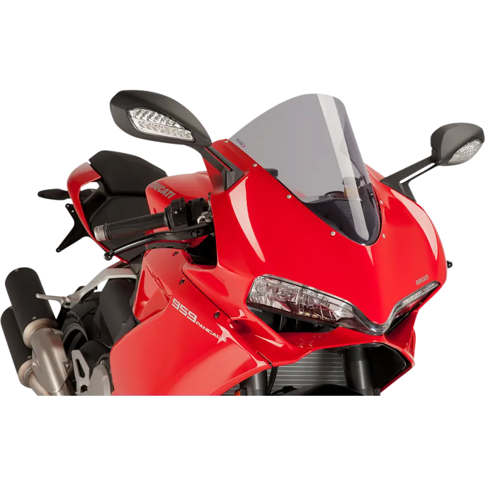 PUIG HI-TECH PARTS Race Windscreen - 14-1/2" - Smoke - Panigale 7621H