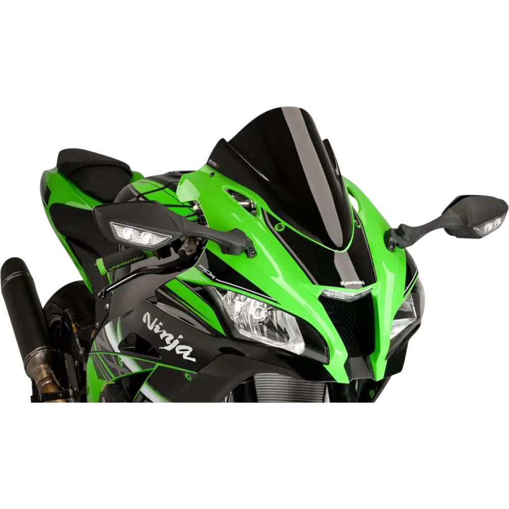 PUIG HI-TECH PARTS Race Windscreen - 14-1/4" - Black - ZX10R 8912N