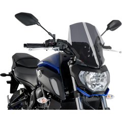 PUIG HI-TECH PARTS Race Windscreen - 14-1/4" - Dark Smoke - Tour - Yamaha 9667F