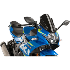PUIG HI-TECH PARTS Race Windscreen - 14-3/8" - Black - Suzuki 9722N