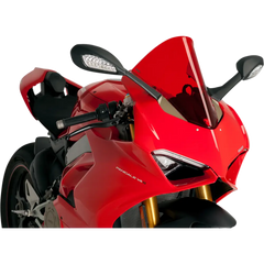 PUIG HI-TECH PARTS Race Windscreen - 15-3/4" - Red - Ducati 9690R