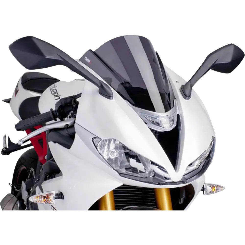 PUIG HI-TECH PARTS Race Windscreen - 15-3/8" - Dark Smoke - Triumph 6498F