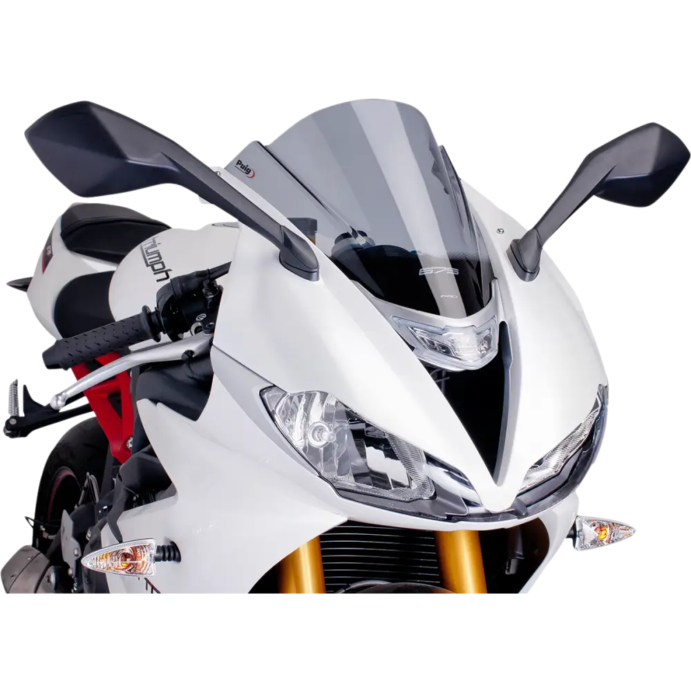 PUIG HI-TECH PARTS Race Windscreen - 15-3/8" - Smoke - Triumph 6498H