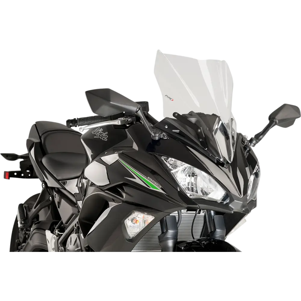 PUIG HI-TECH PARTS Race Windscreen - 17-3/4" - Clear - Kawasaki 9711W