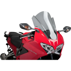 PUIG HI-TECH PARTS Race Windscreen - 17" - Light Smoke - Honda 7007H
