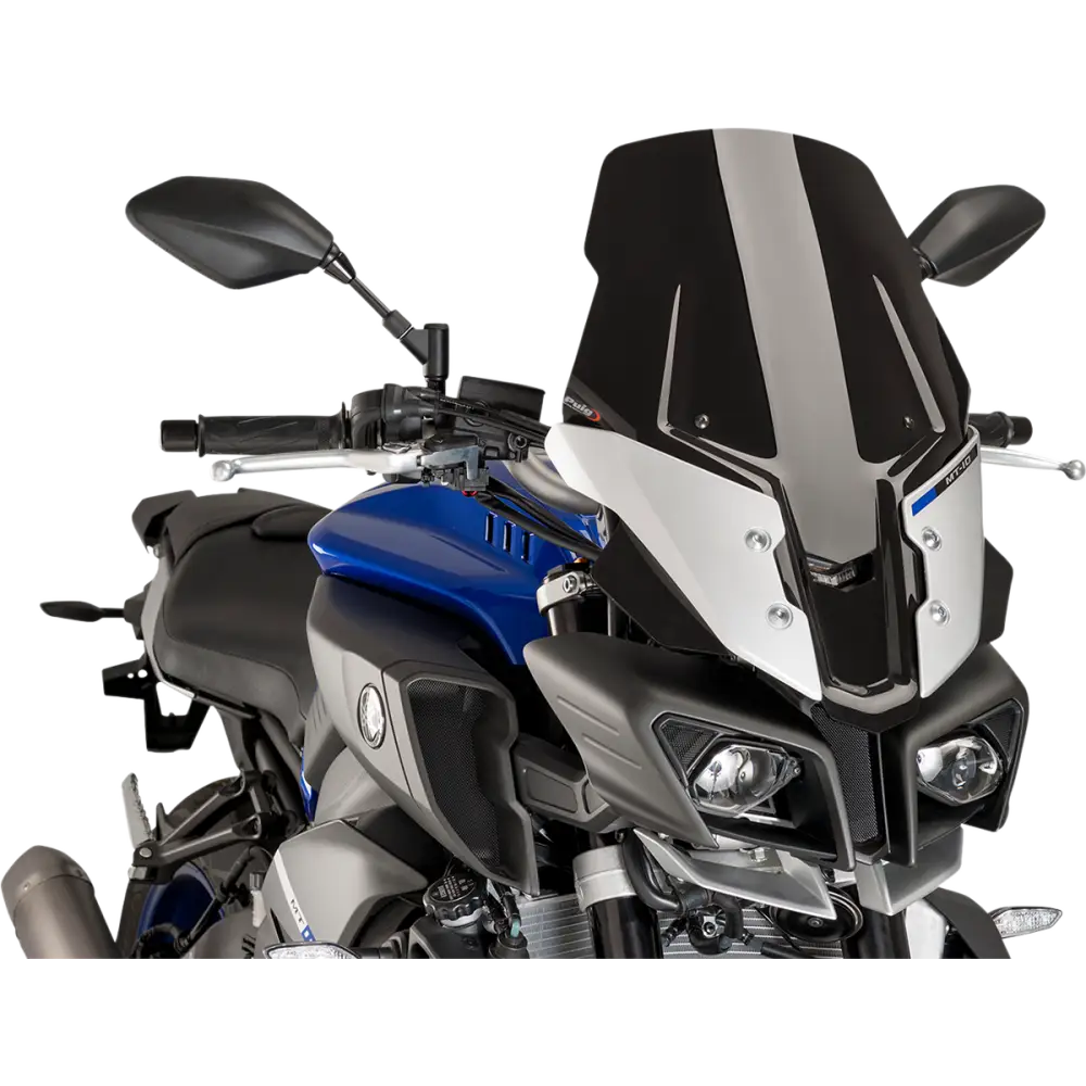 PUIG HI-TECH PARTS Race Windscreen - 19-3/4" - Black - Yamaha 8918N