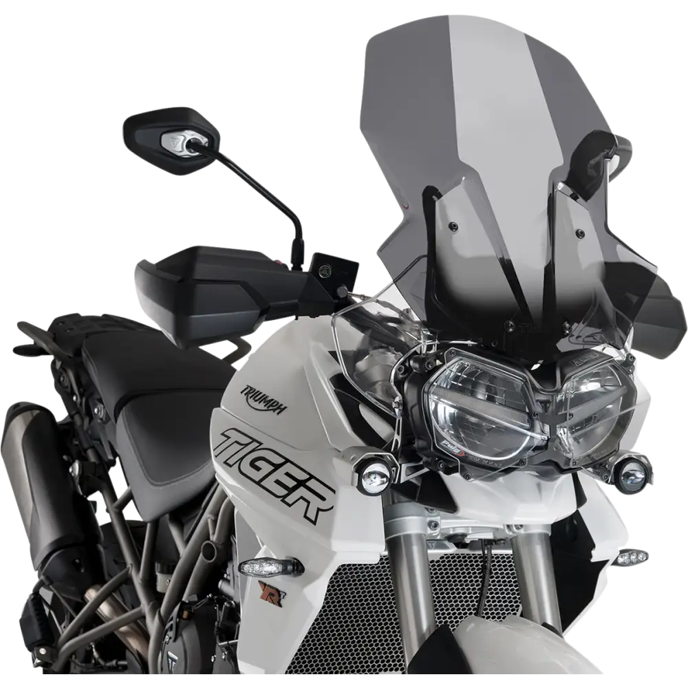 PUIG HI-TECH PARTS Race Windscreen - 21-5/8" - Dark Smoke - Tiger 9656F