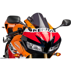 PUIG HI-TECH PARTS Race Windscreen - 9-1/2" - Dark Smoke - CBR600RR 6478F