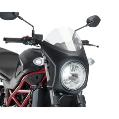 PUIG HI-TECH PARTS Semi-Fairing - Black - Clear Screen 3169W