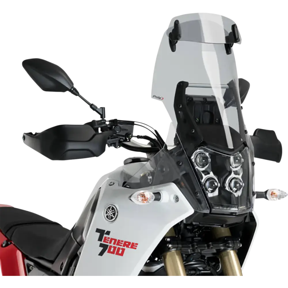 PUIG HI-TECH PARTS Touring Windscreen w/Visor - Smoke - Tenere 700 3728H