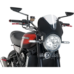 PUIG HI-TECH PARTS Windscreen - 13" - Black/Clear 003NW