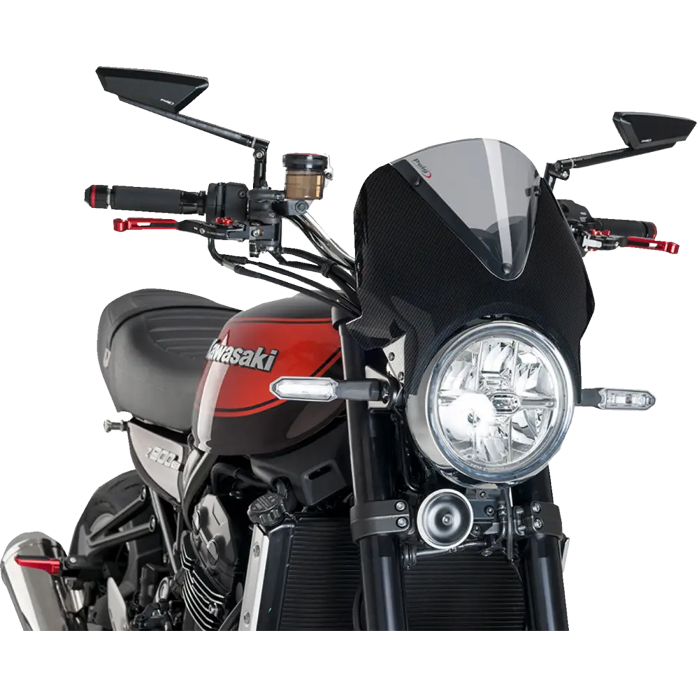 PUIG HI-TECH PARTS Windscreen - 13" - Carbon/Smoke - Z 900 RS 024CH