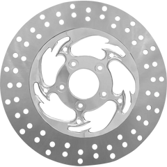 RC COMPONENTS Floating Brake Rotor - Front Left - Savage - 320 mm - Chrome ZSSCOG320A-85C-LF2K
