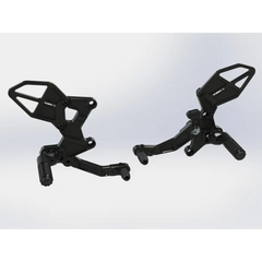 Rear Set Complete Blk Kaw