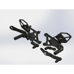 Rear Set Complete Blk Yam