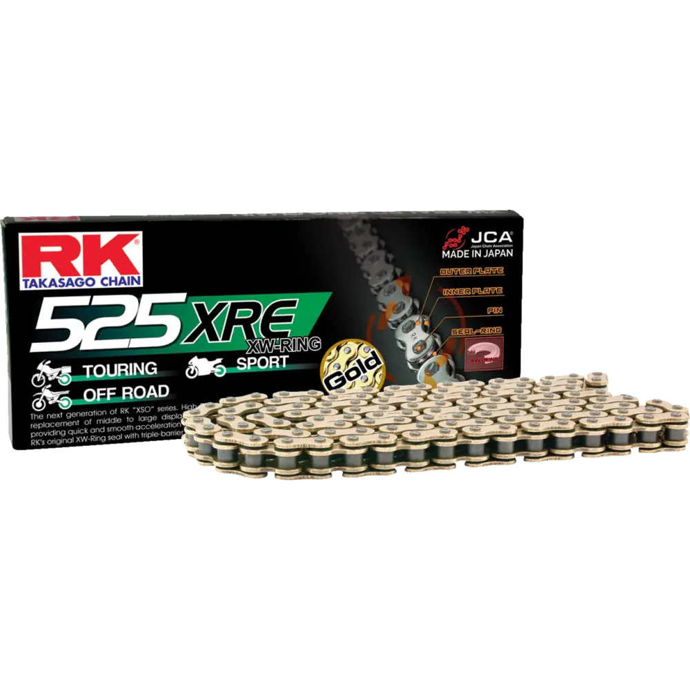RK 525 XRE - Drive Chain - 112 Links - Gold GB525XRE-112