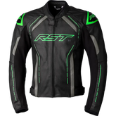 S1 Ce Jacket Blk/Gry/Neon Grn Leather Sm