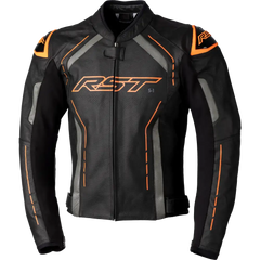 S1 Ce Jacket Blk/Gry/Neon Org Leather Sm