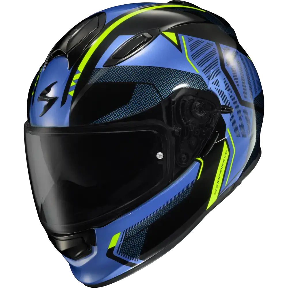 Ryzer Full Face Helmet Switch Blue/Hi Viz 2x