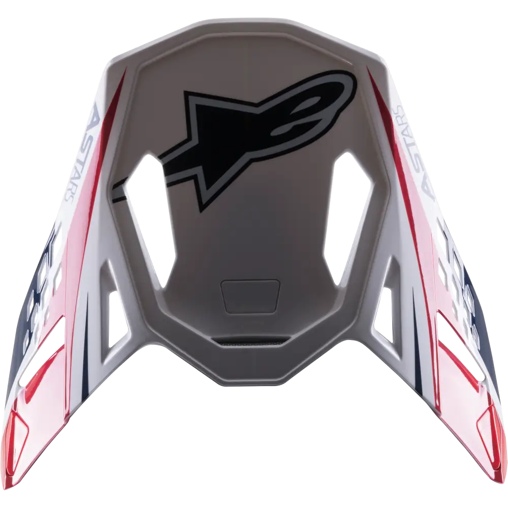 S M10 Carbon Meta2 Visor White/Red/Blue Glossy