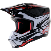 S M5 Action 2 Helmet Blk/Wht/Brt Rd Glossy Sm