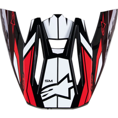 S M5 Visor Action 2 Blk/Wht/Brt Rd Glossy