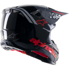 S M8 Radium 2 Helmet Black/Neon Red Sm