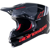 S M8 Radium 2 Helmet Black/Neon Red Sm