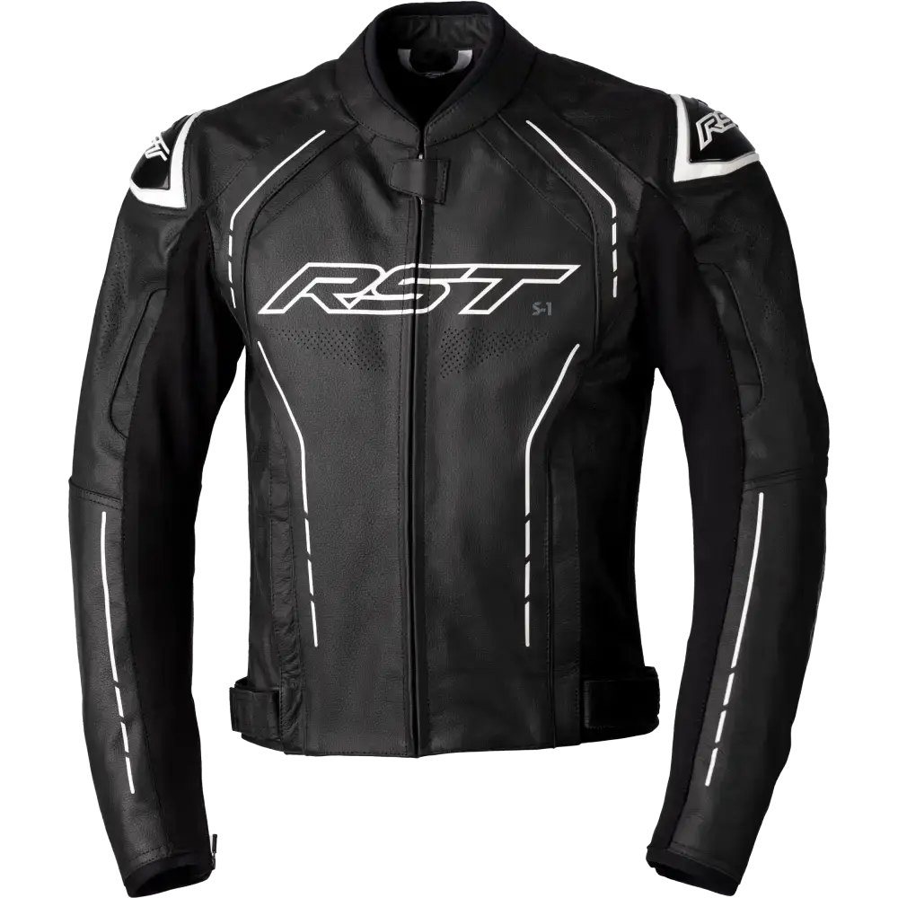S1 Ce Jacket Black/Black/White Leather Xs