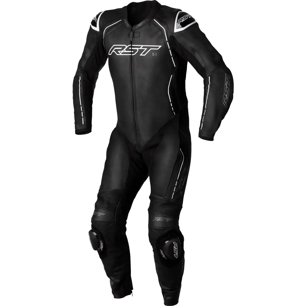 S1 Ce Suit Blk/Blk/Whi Leather Lg