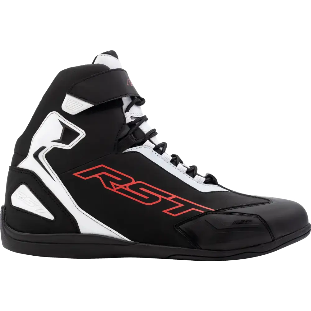 Sabre Moto Shoe Ce Boot Black / White / Red Sz 7