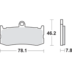 SBS Dual Carbon Brake Pads - Daytona 675 864DC