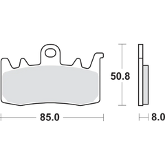 SBS HS Brake Pads - 900HS 900HS
