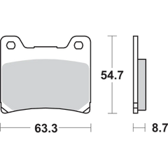 SBS HS Brake Pads - XV 750 Virago - 555HS 555HS