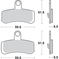 SBS Sintered Brake Pads - Harley-Davidson 853H.HS