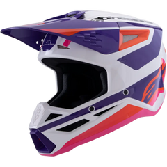 Sm3 Heat Helmet White/Purple/Pink Glossy Xs