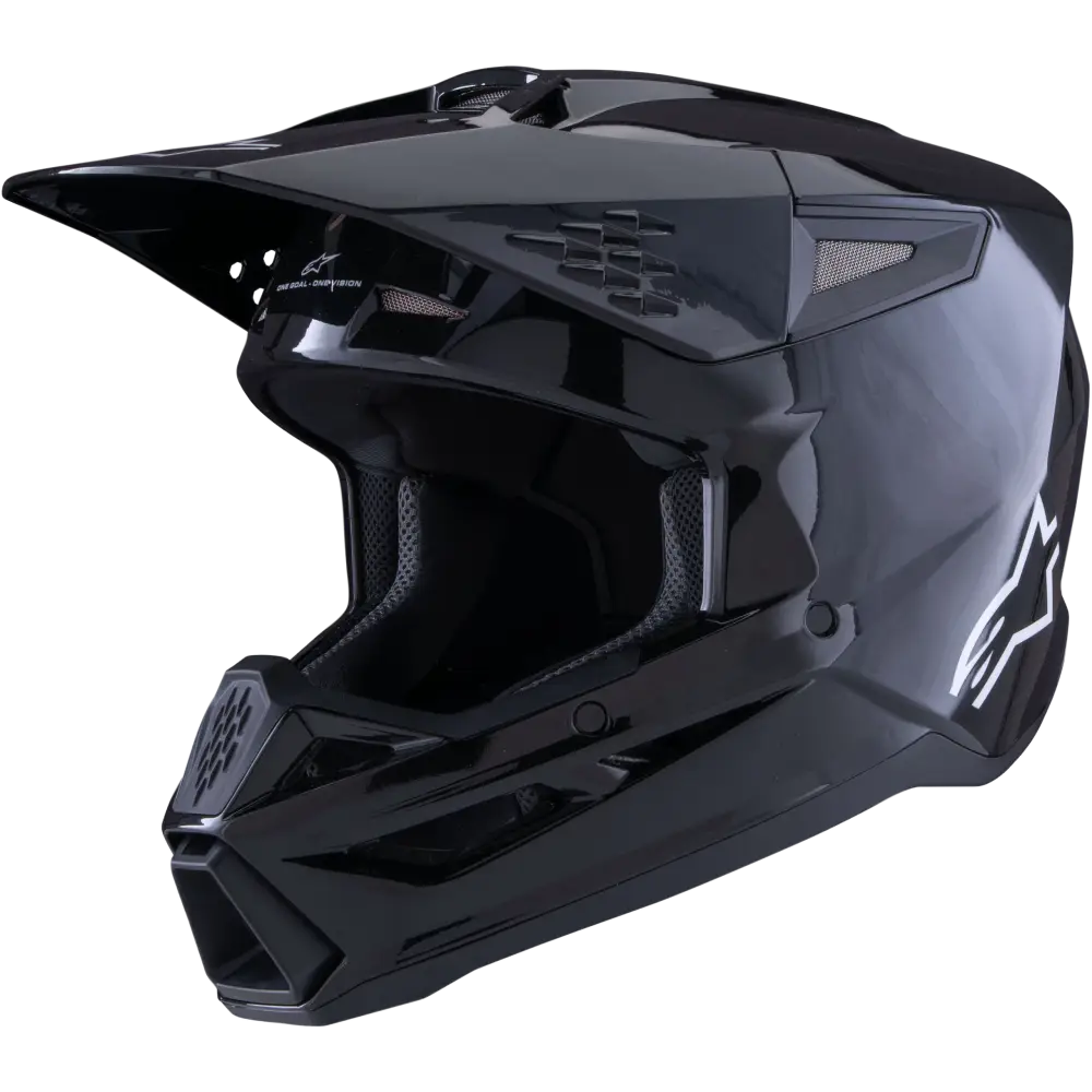 Sm3 Solid Helmet Black Glossy Xs