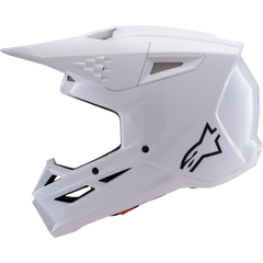 Sm3 Solid Helmet White Glossy Xl
