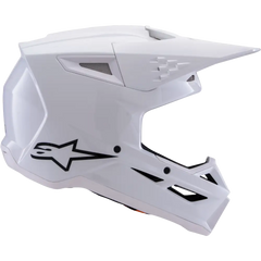 Sm3 Solid Helmet White Glossy Xl