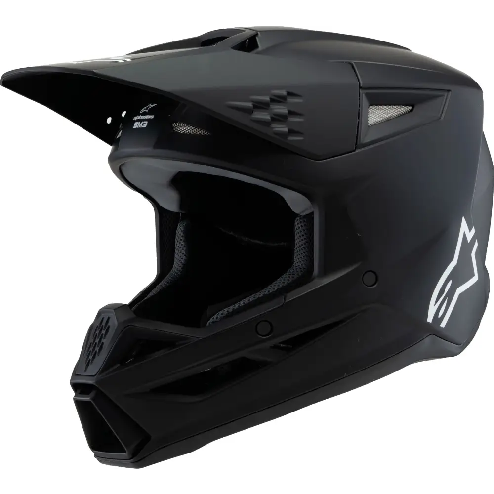 Sm3 Youth Solid Helmet Black Matte Ys