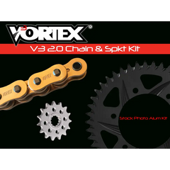 Sprocket/Chain Kit Stl/Alu 15/47t Blk Rx3 520 112l Gld