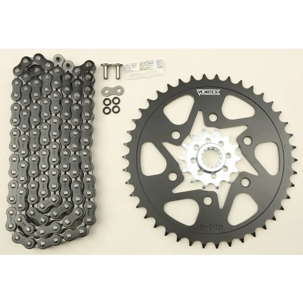 Sprocket/Chain Kit Stl/Stl 14/42t Sil Sx3 520 108l Blk