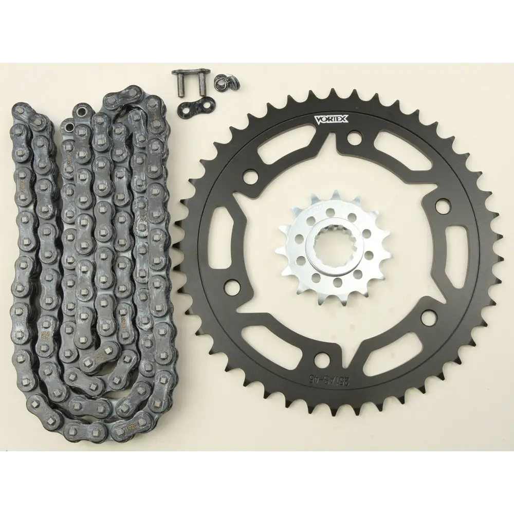 Sprocket/Chain Kit Stl/Stl 15/45t Sil Sx3 520 112l Blk