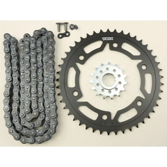 Sprocket/Chain Kit Stl/Stl 15/45t Sil Sx3 520 112l Blk