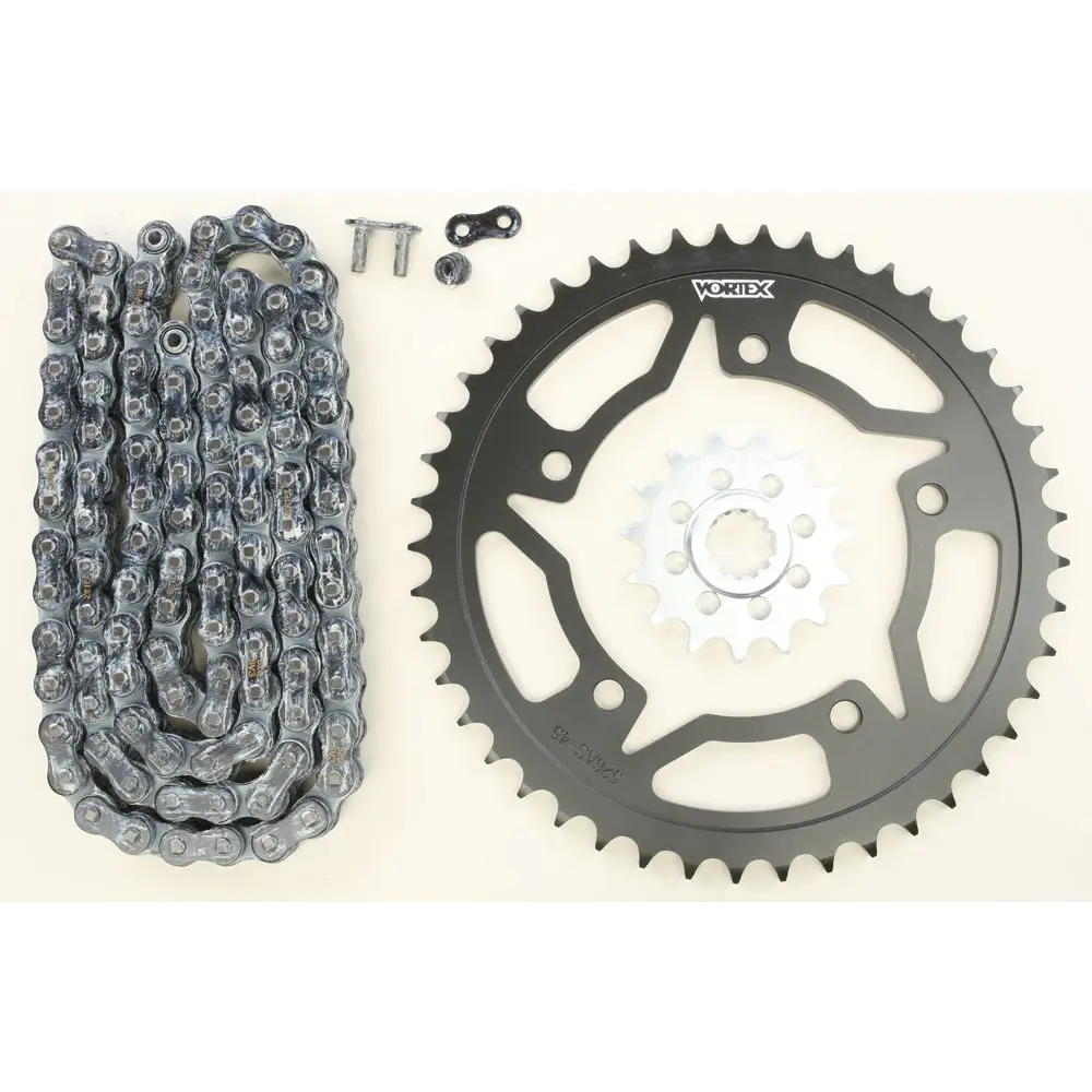 Sprocket/Chain Kit Stl/Stl 15/45t Sil Sx3 520 114l Blk