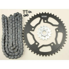 Sprocket/Chain Kit Stl/Stl 15/47t Sil Sx3 520 112l Blk