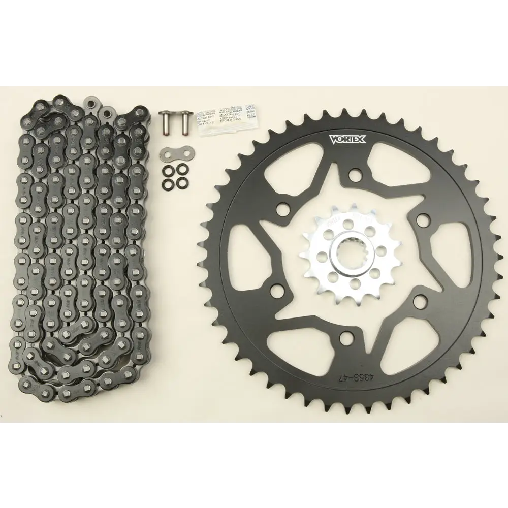 Sprocket/Chain Kit Stl/Stl 15/47t Sil Sx3 520 114l Blk