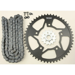 Sprocket/Chain Kit Stl/Stl 15/50t Sil Sx3 520 116l Blk