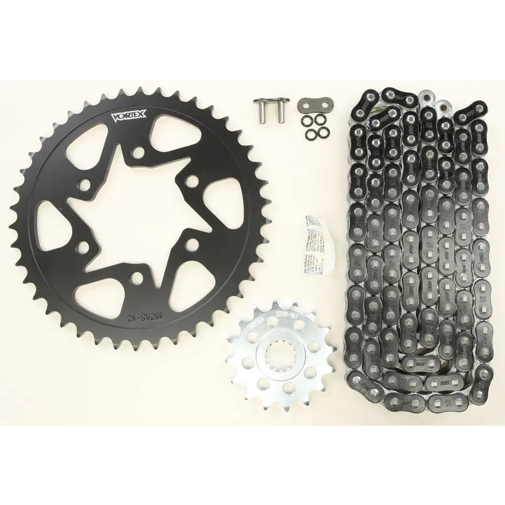 Sprocket/Chain Kit Stl/Stl 16/42t Sil Rx3 520 108l Blk
